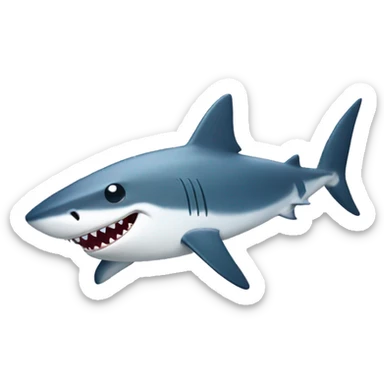 Shark twirling sticker