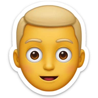 "Create a cute and colorful sticker of a talking head emoji 🗣️, cartoon style, with bold outlines and expressive face, perfect for chat apps, on a transparent background." sticker