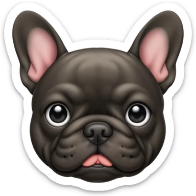 French bulldog black sticker