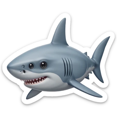 A shark with star eyes sticker