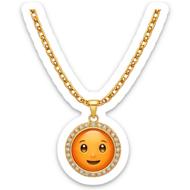 fantasy-magic-orange-necklace-diamonds sticker