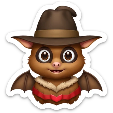 bat with hat sticker