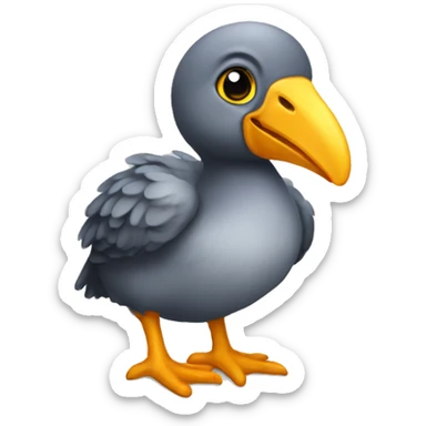 dodo bird baby black beak tip sticker