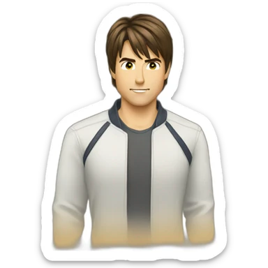 Tom Cruise as an japanese anime character sticker