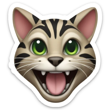 a venomous cat giving the thumbs up sticker