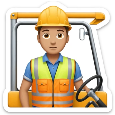 Scaffolder driving lorry sticker