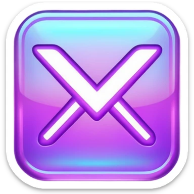 holographic purple checkmark sticker