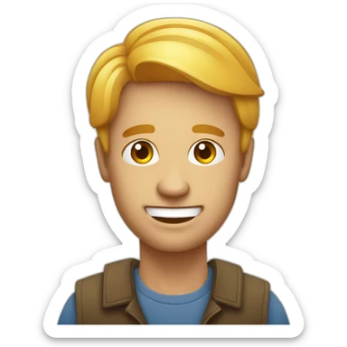 A man who is giving free website design to people sticker