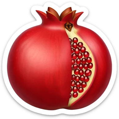 pomegranate with seeds sticker