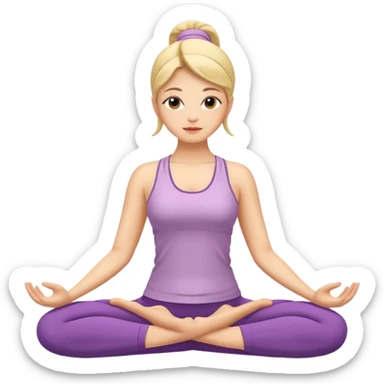 yoga women elegant sticker