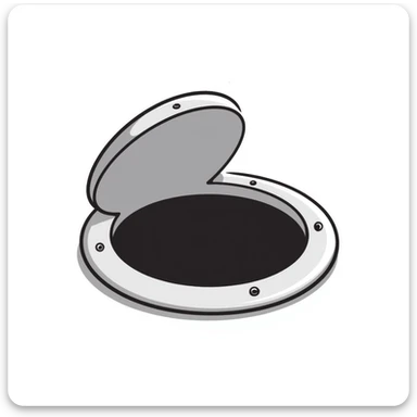 open manhole cover sticker