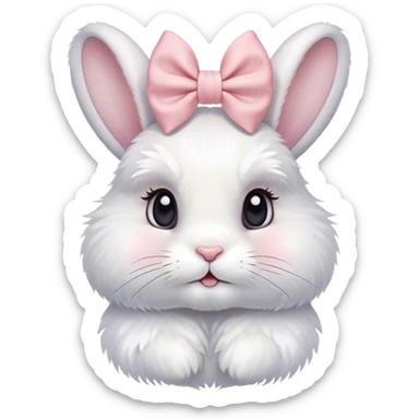 cute rabbit with bow sticker
