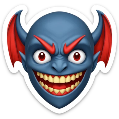 O inima mov,cu trecere spre albastru deschis si coada de drac! sticker