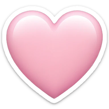 baby pink heart sticker