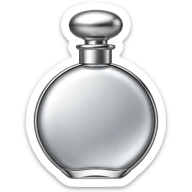silver elegant parfume sticker