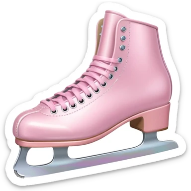 pastel pink ice skates sticker