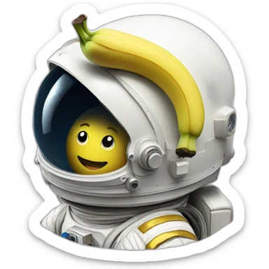 Banana astronaut in space sticker