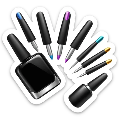 nail art equipment black sticker