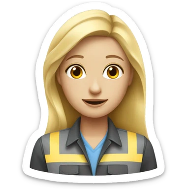 Pretty Blond Girl civil Engineer sticker
