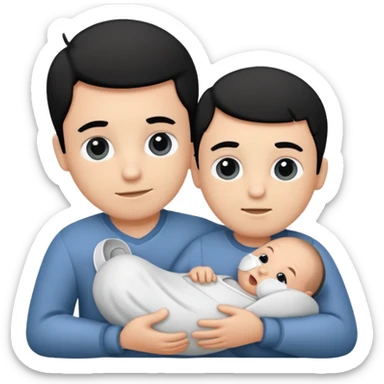 Newborn B&W with male sticker