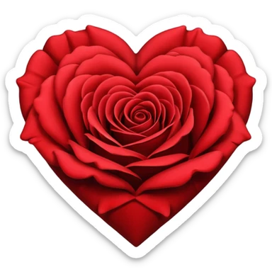Rose heart black sticker