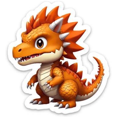 Cute Baby Chibi Tyrantrum-Tyrunt-hybrid (full body) sticker