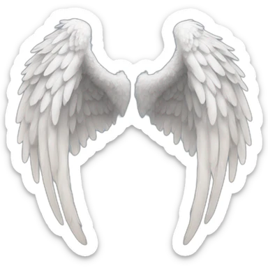 one pair of angel wings sticker