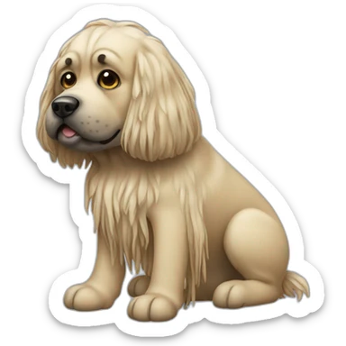 dog mops sticker