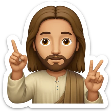 jesus pointing in front of him sticker