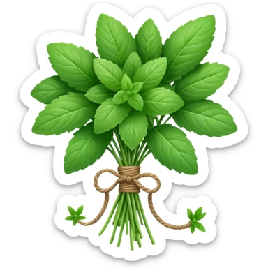 mint herb bouquet sticker