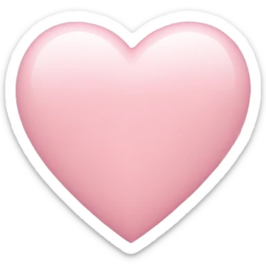 light pink heart sticker