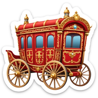 huge-horse-drawn-fancy-french-stagecoach-caravan sticker