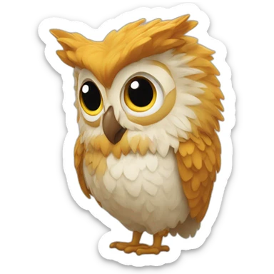 Chouette coeur sticker