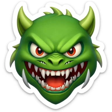 Scary monste sticker