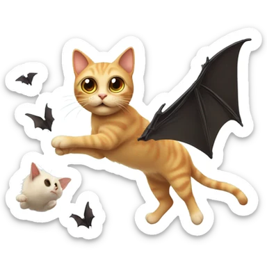 Laste Chasing the bat  sticker