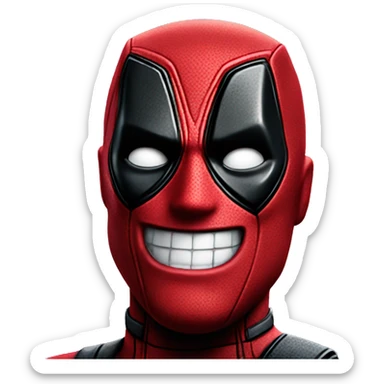 Deadpool happy face sticker