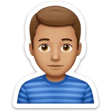 Man with blue Striped Shirt not t shirt sticker