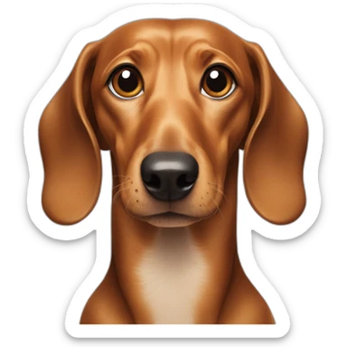 Dog head reality dachshund Looks to the left side sticker