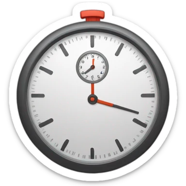 a stopwatch without hands sticker