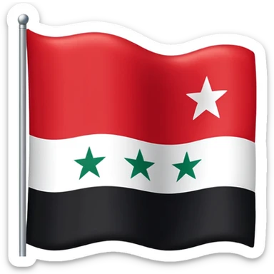 the flag of Syria, accurate colors and proportions sticker