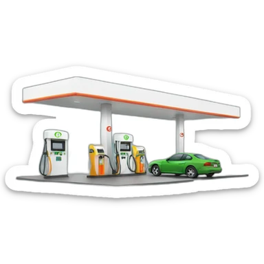 gas station ecologic sticker