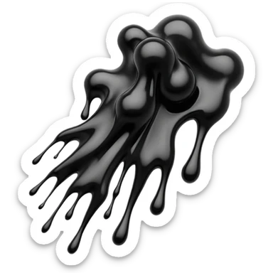black ink splatter sticker