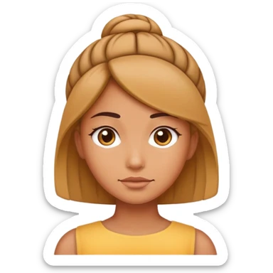 girl with bump on top of head sticker