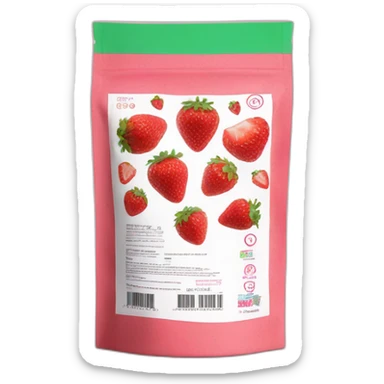 protein powder strawberry flavour -bag sticker