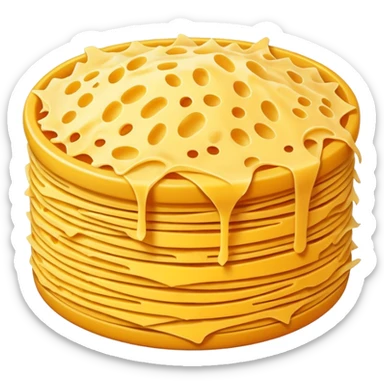 Grated cheese sticker