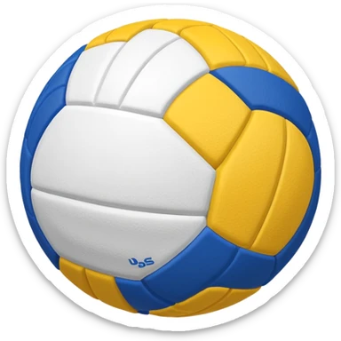 Pelota de voleibol BLANCO CON AZUL Y AMARILLO LOS 3 COLORES sticker