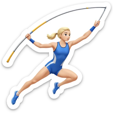 atleta pole vault estilo pixar 3d sticker