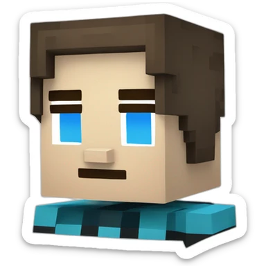 Minecraft warden bleu cube sticker