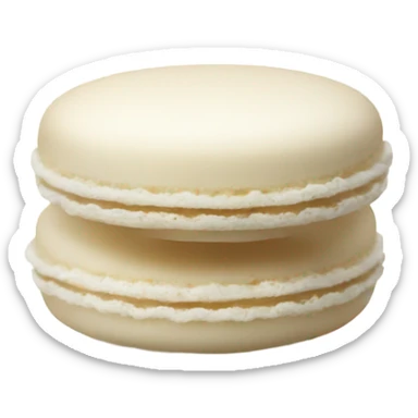 a white macaron  sticker