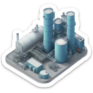 chemical pilot plant bluish sticker